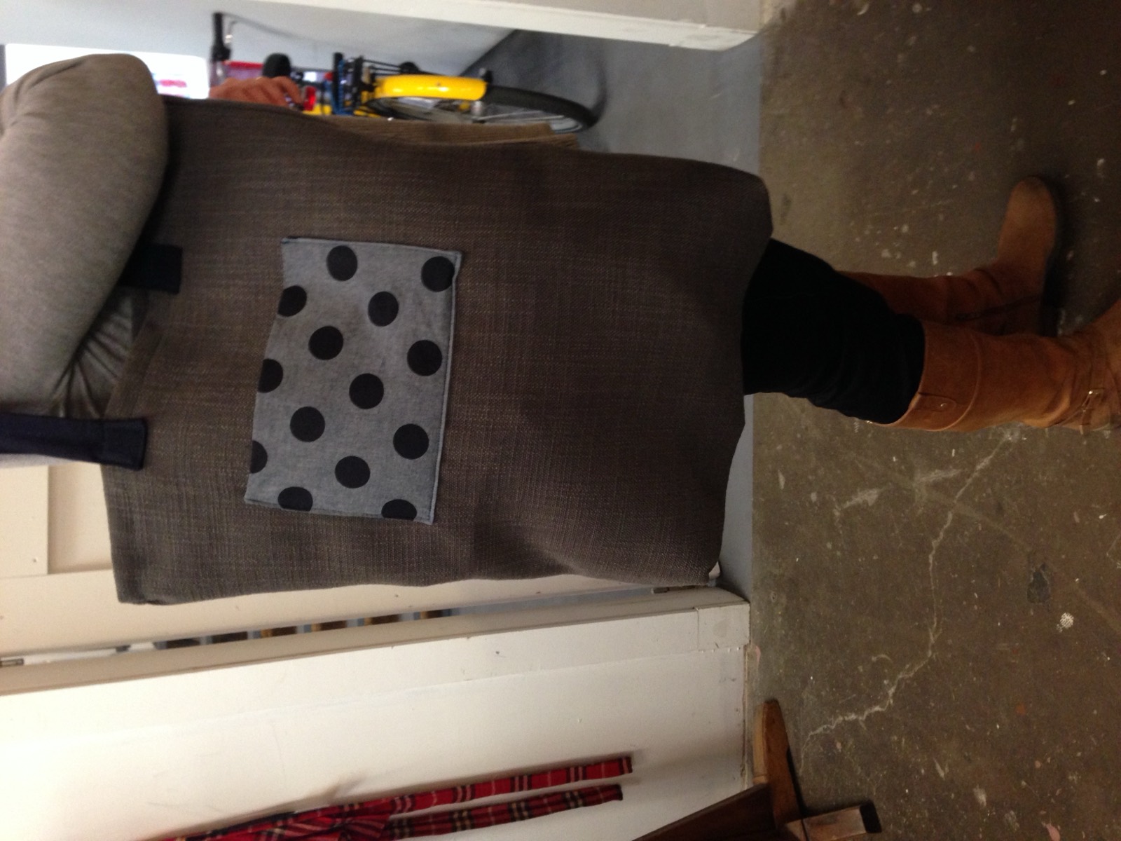 Bags made in a sewing lesson