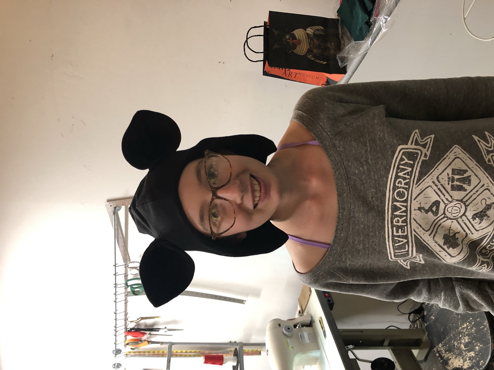 Bat costume made in a sewing lesson