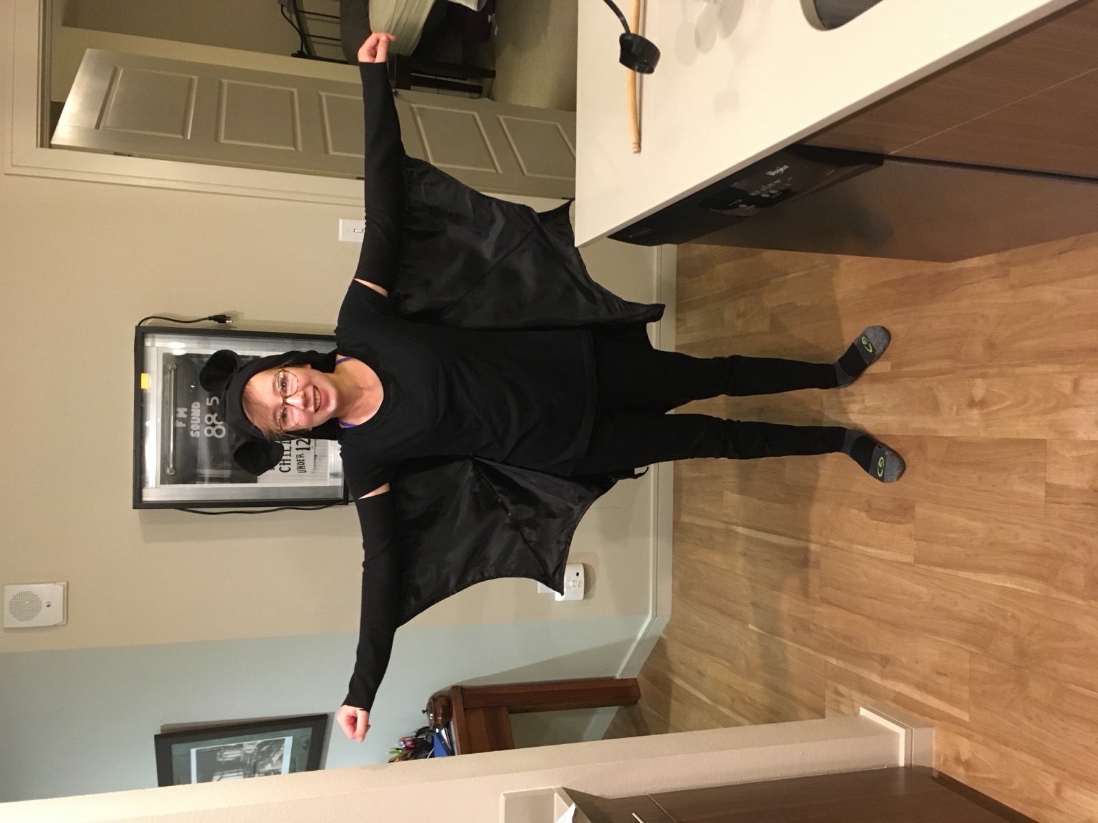 Bat costume made in a sewing lesson