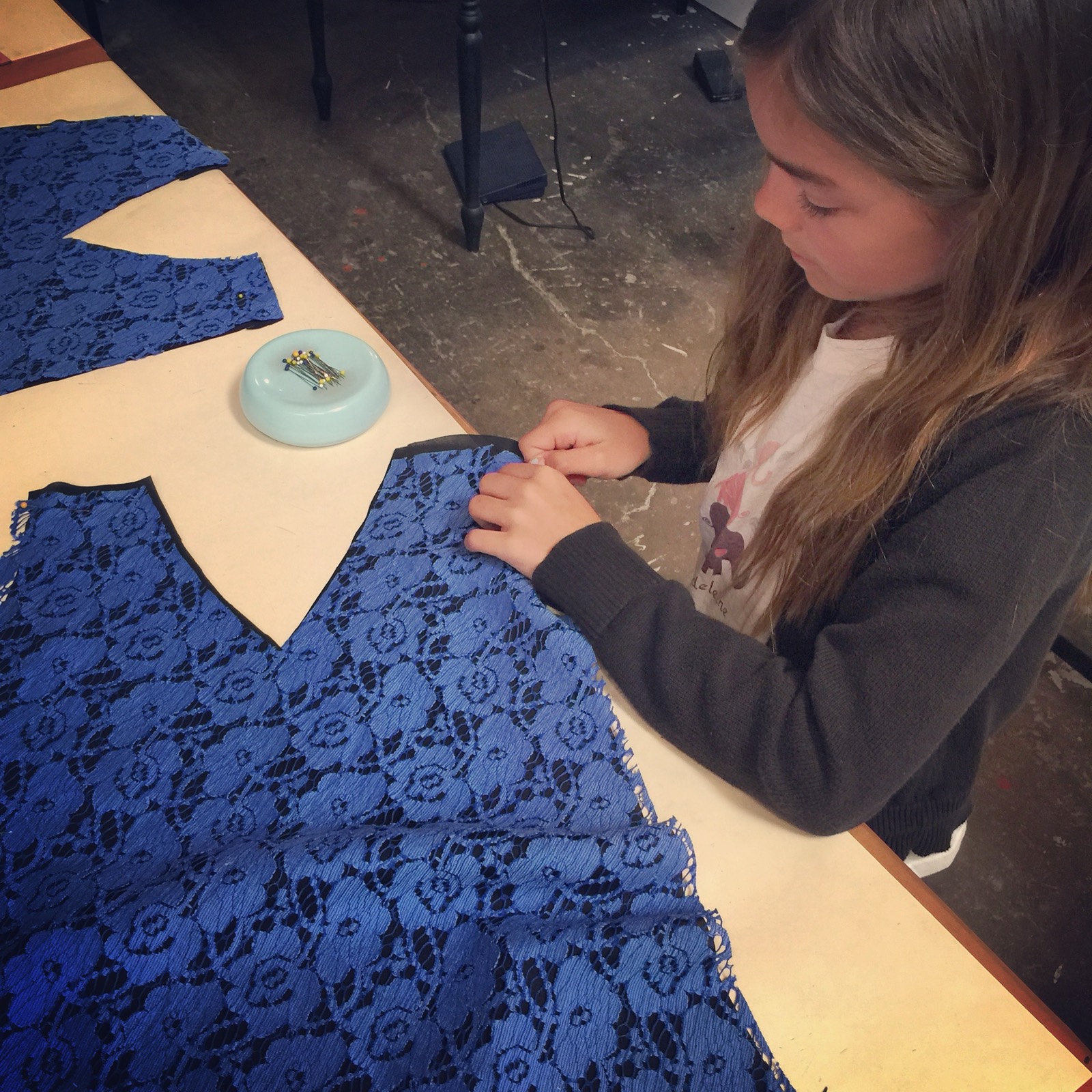 Custom dresses made in a sewing lesson