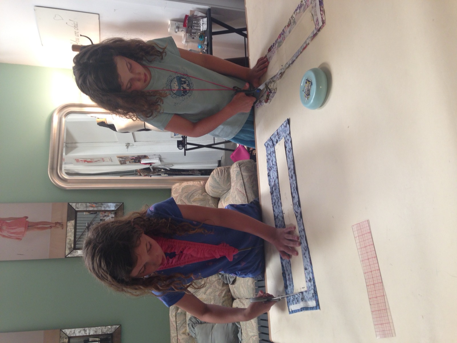 Headbands made in a sewing lesson