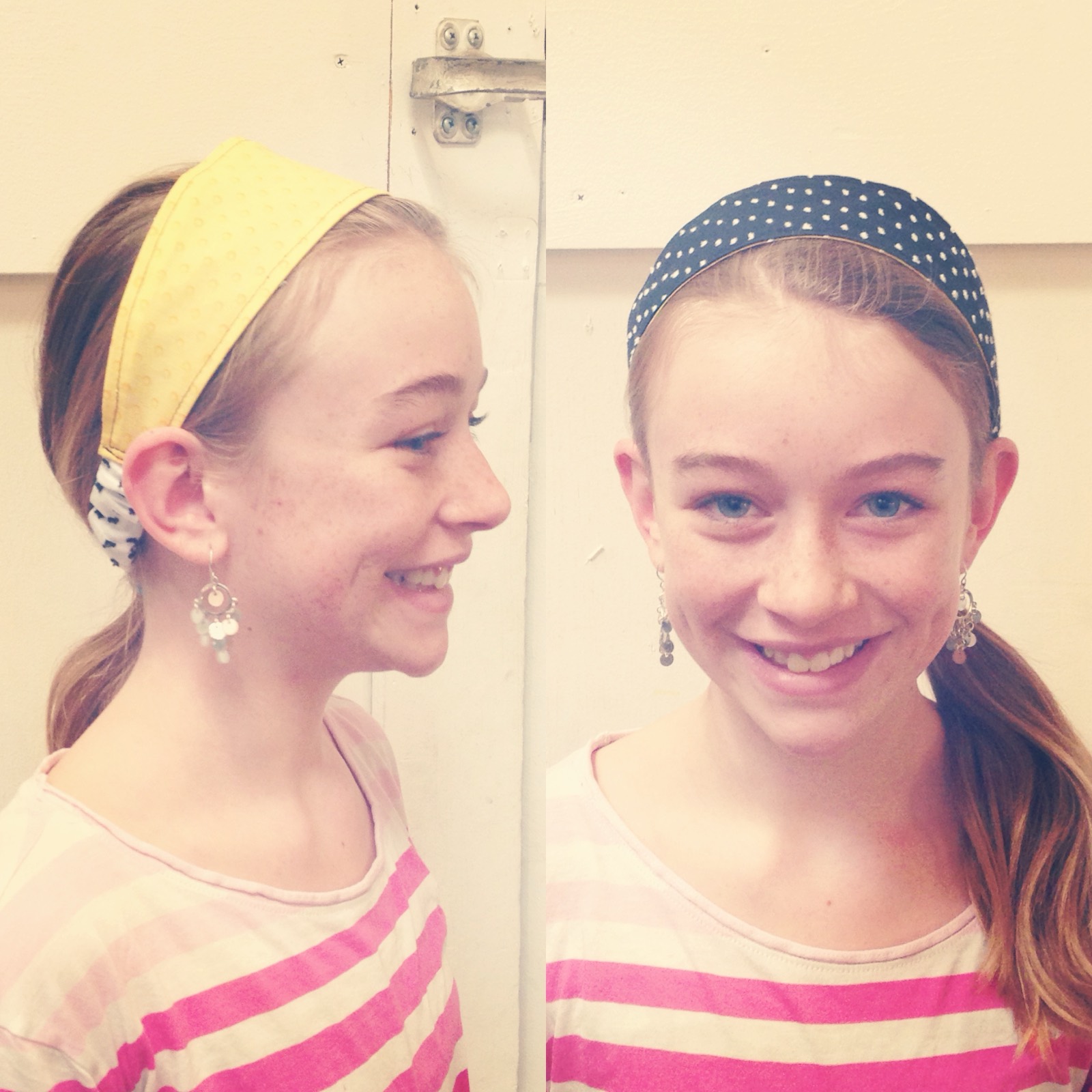 Headbands made in a sewing lesson
