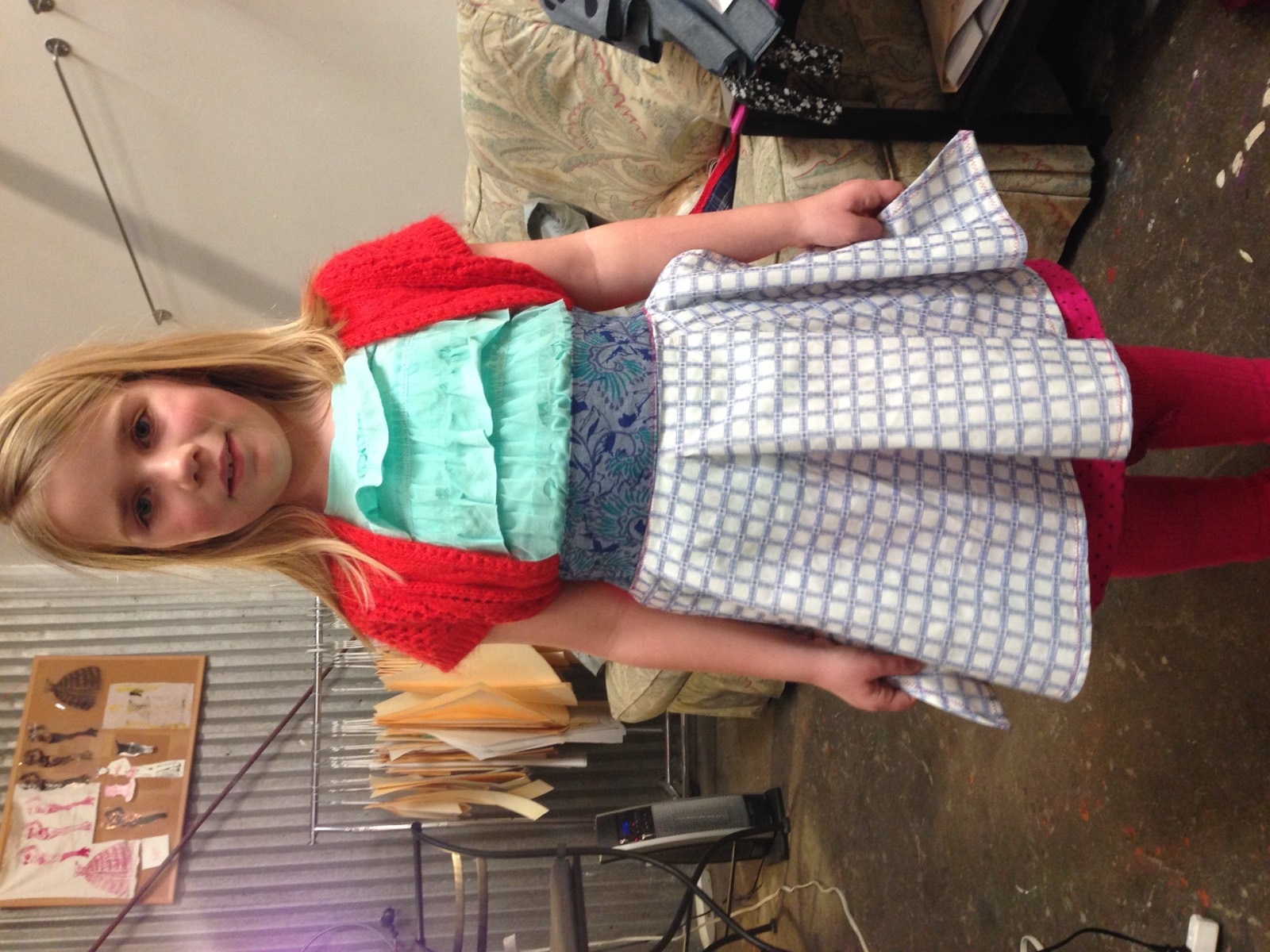 Skirts made in a sewing lesson
